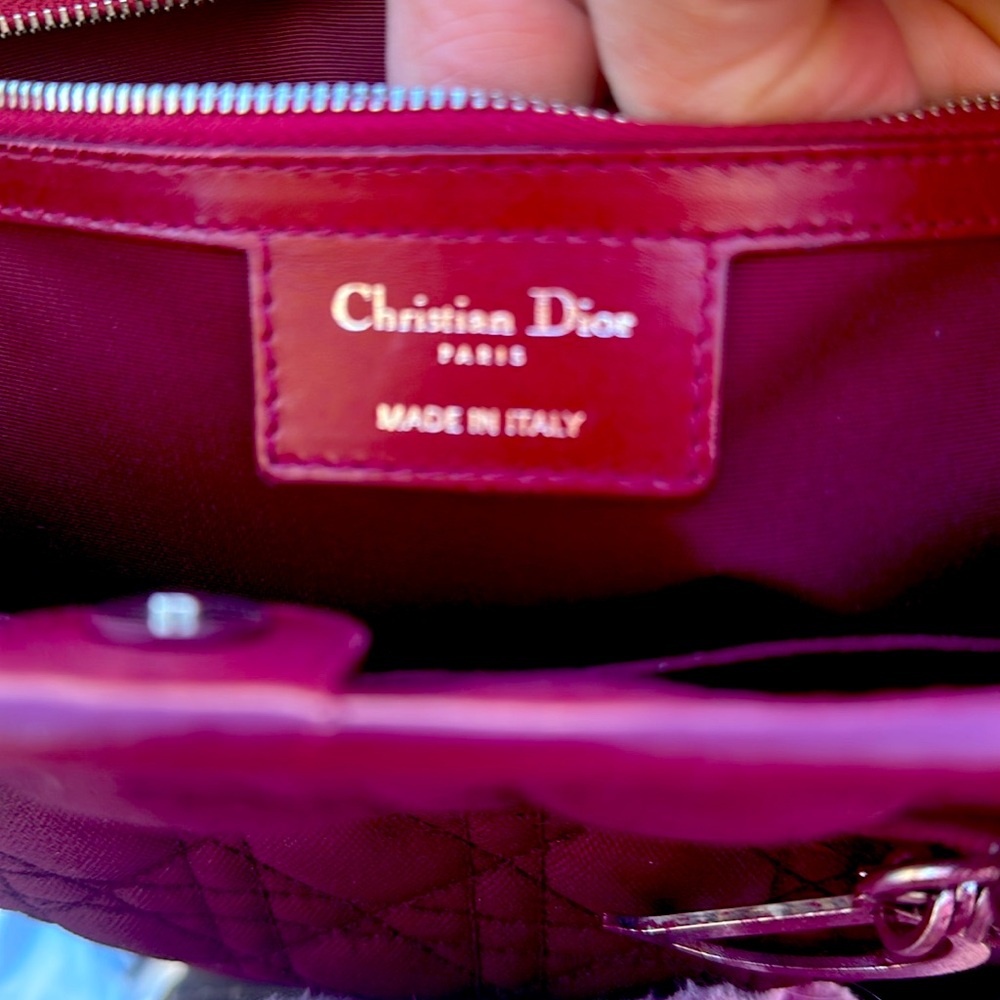 Cranberry Lady Dior $4500 Rare cranberry bag - Picture 6 of 7